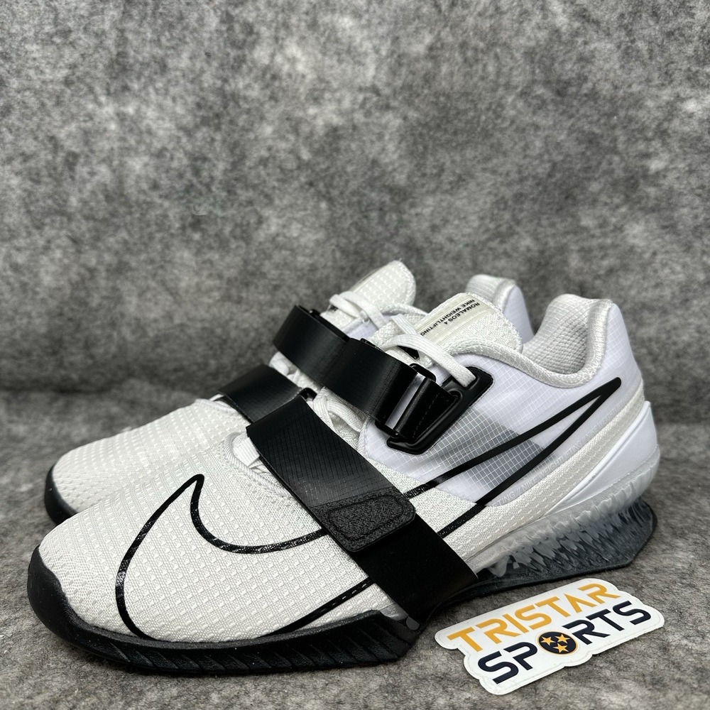 Nike Romaleos 4 Lifting Shoes Mens Size 15 White Black CD3463-101 Weightlifting